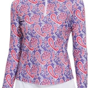 Elegant Paisley Long Sleeve Top